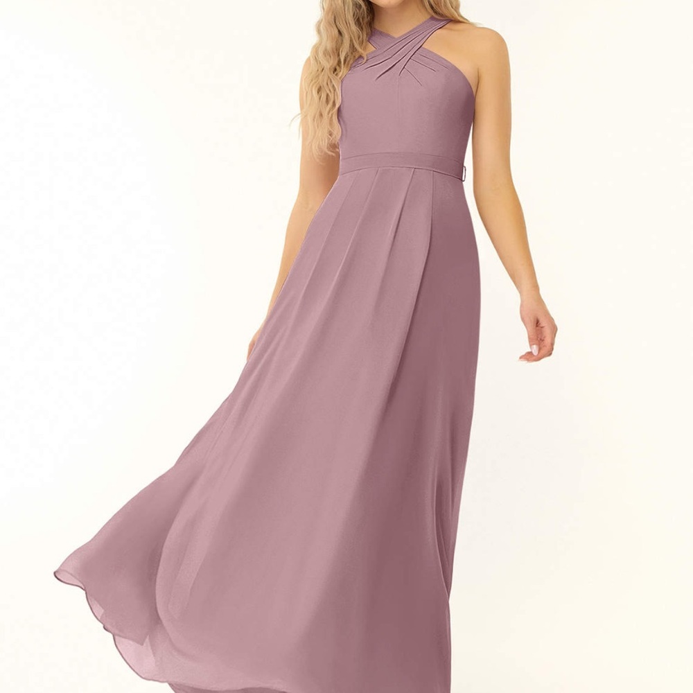 Azazie Dixie Bridesmaid Dress - Dusty Rose Sz 4A